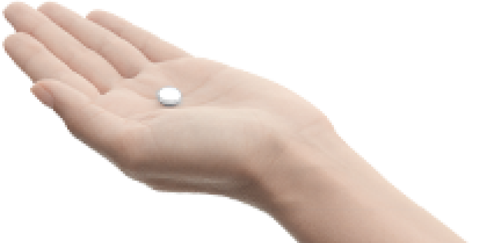 Pill in hand