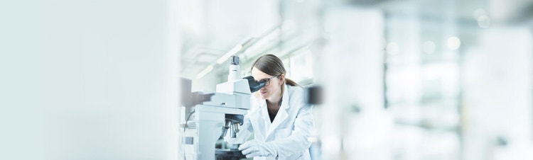 actor portrayal of lab tech looking