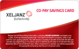 XELJANZ Co-Pay XELJANZ (tofacitinib) co-pay savings card